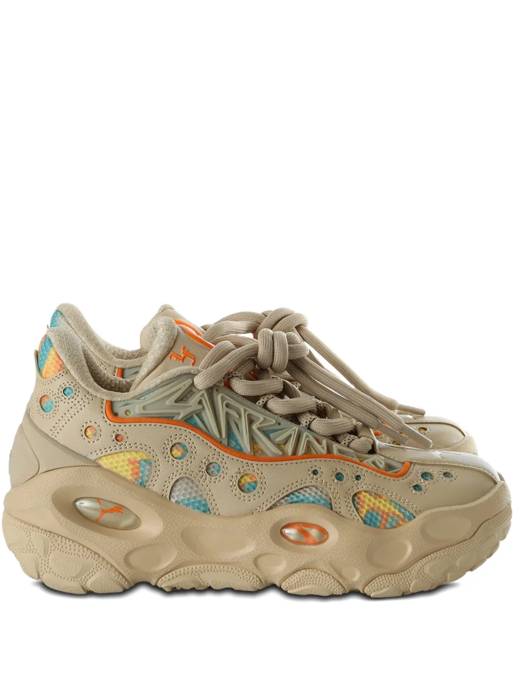 

Кроссовки на шнуровке с перфорацией Puma, нейтральный