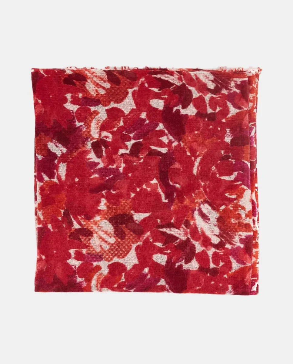 

Шерстяной платок с абстрактным красным узором Abbacino