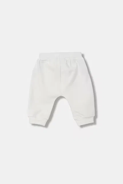 Детские спортивные штаны jogger из хлопка с эластаном United Colors of Benetton, белый — фото 2