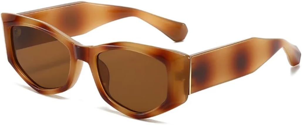 

Женские модные квадратные солнцезащитные очки конфетных цветов. Мужские трендовые панк-очки с защитой от УФ-излучения UV400 для спорта на открытом воздухе TVTBBVV, Brown-brown