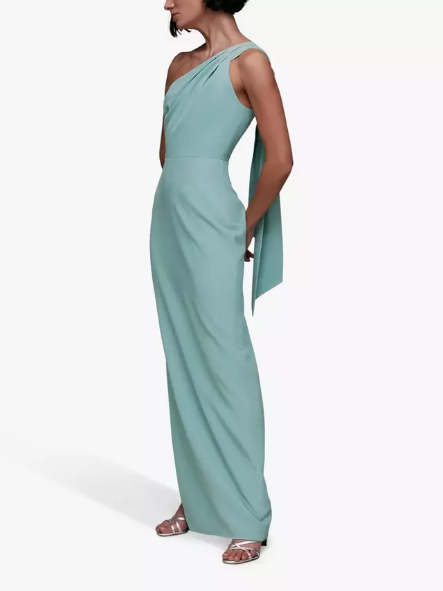 

Платье Whistles Bethan One Shoulder Maxi, цвет sage/green