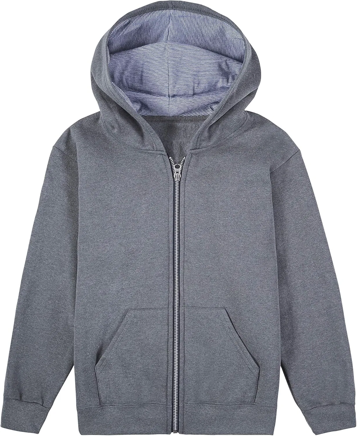 Толстовка Fruit of the Loom для мальчиков, Full Zip - Charcoal Heather