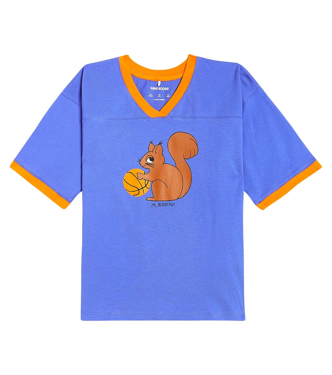

Футболка из хлопкового джерси с белками Mini Rodini, синий