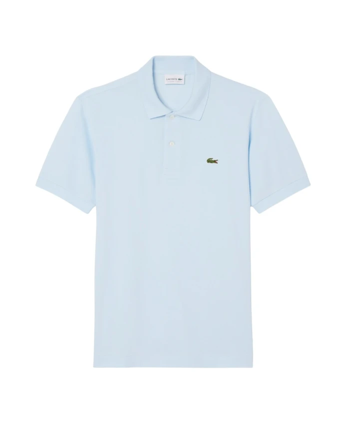 

Прозрачная голубая рубашка-поло, светлое пике Lacoste, синий