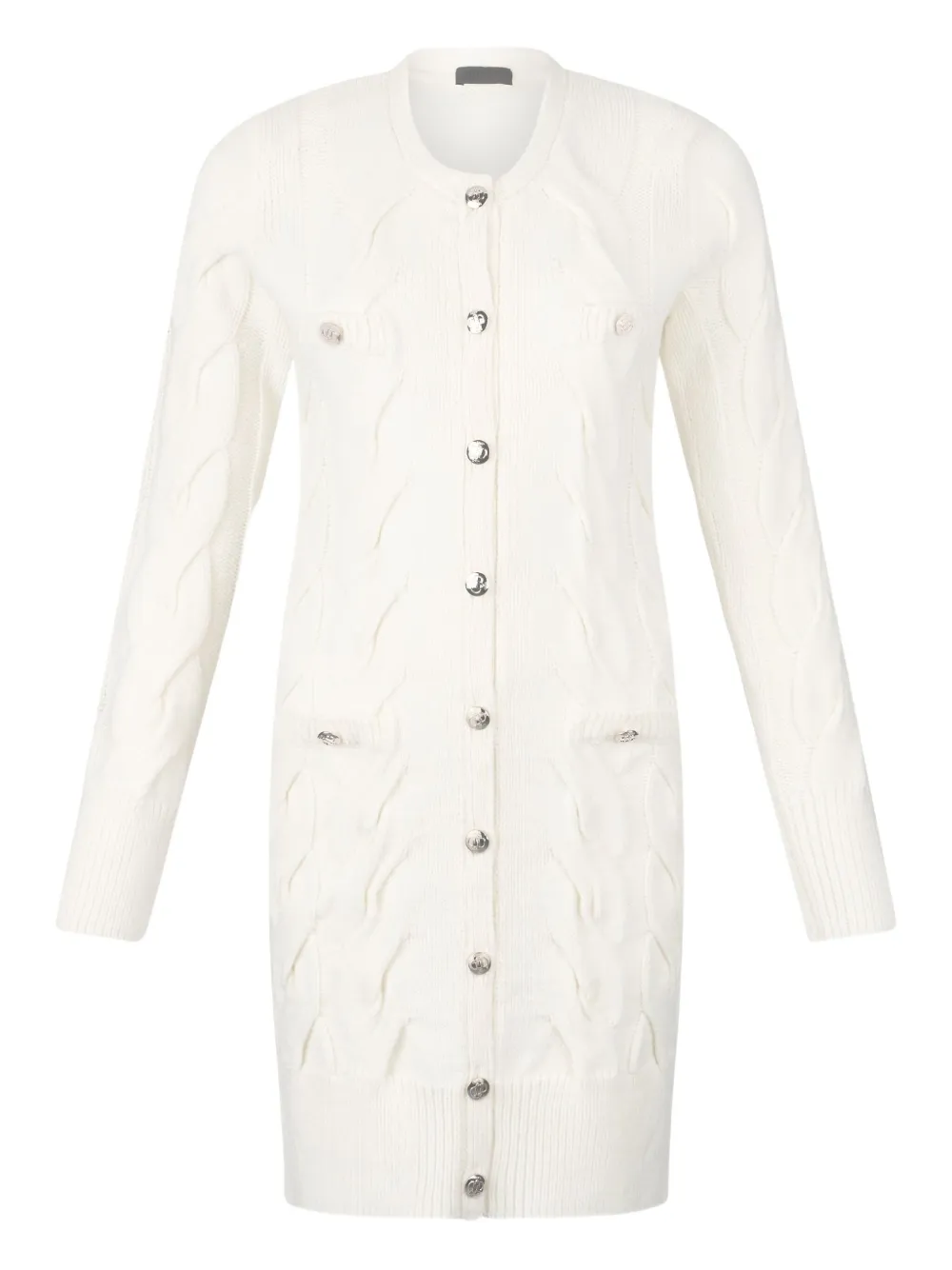

Платье вязаное косами на пуговицах LIU JO, белый