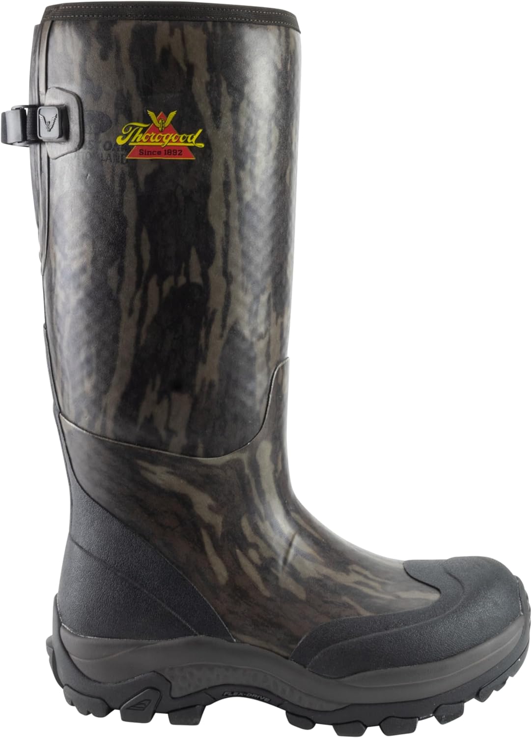 Мужские водонепроницаемые резиновые охотничьи сапоги Thorogood Infinity FD 17” - камуфляж Mossy Oak Bottomland, неопрен с впитывающей влагу подкладкой и самочищающейся протекторной подошвой — фото 3