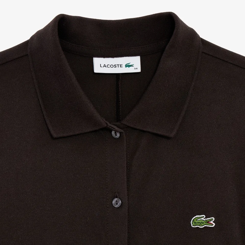 Платье-поло Lacoste приталенного силуэта, коричневый — фото 2