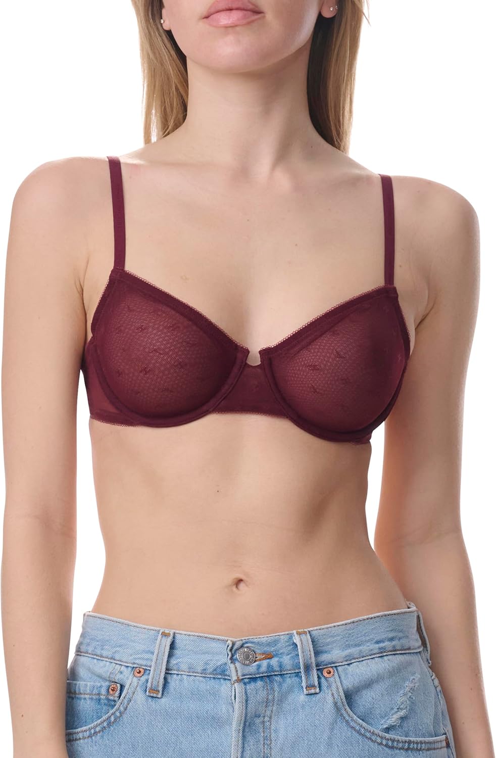 

Женский бюстгальтер-балконет Tommy Hilfiger без подкладки на косточках, Windsor Wine