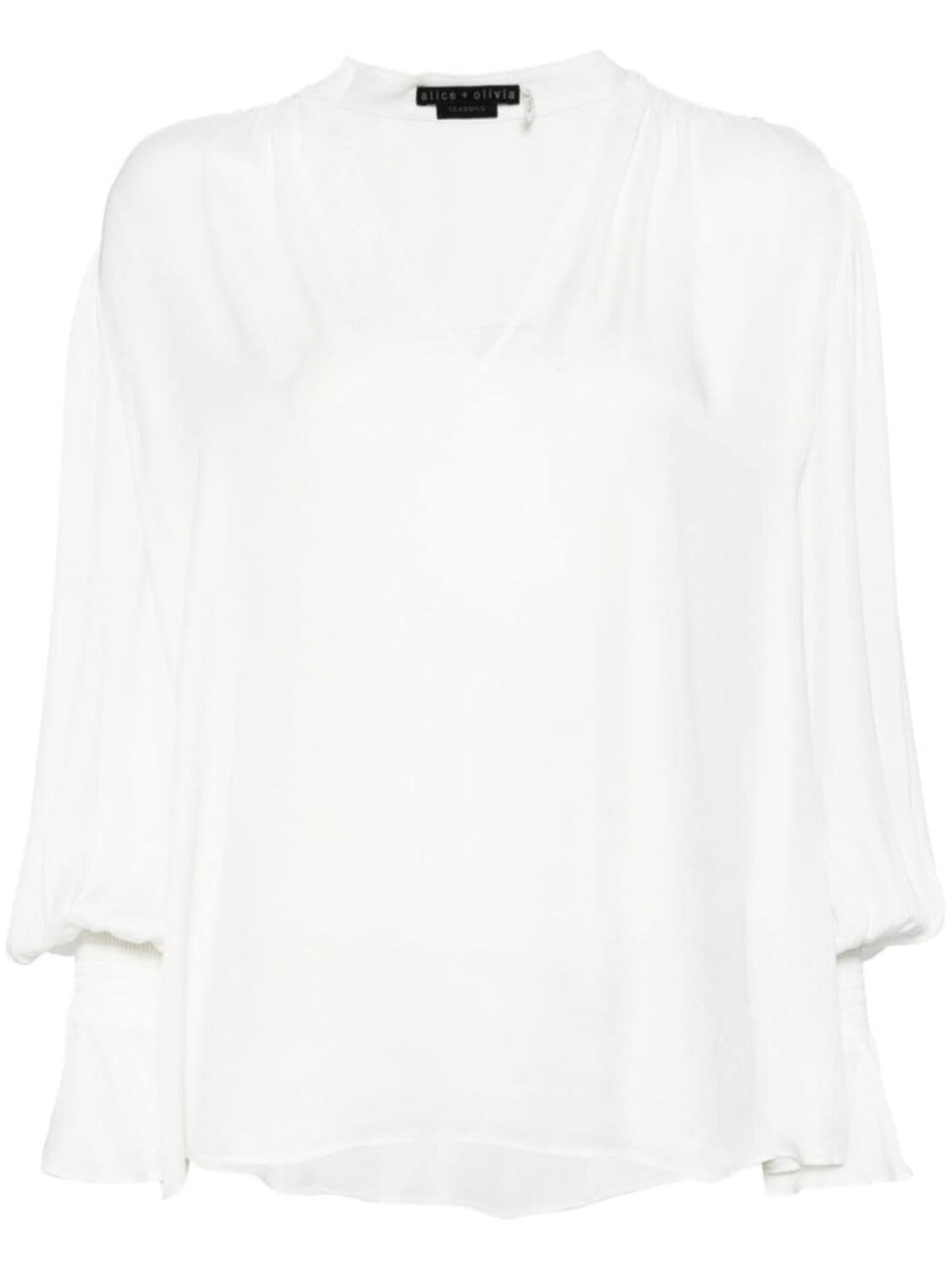 

Alice + olivia платье Onica с длинными рукавами, белый