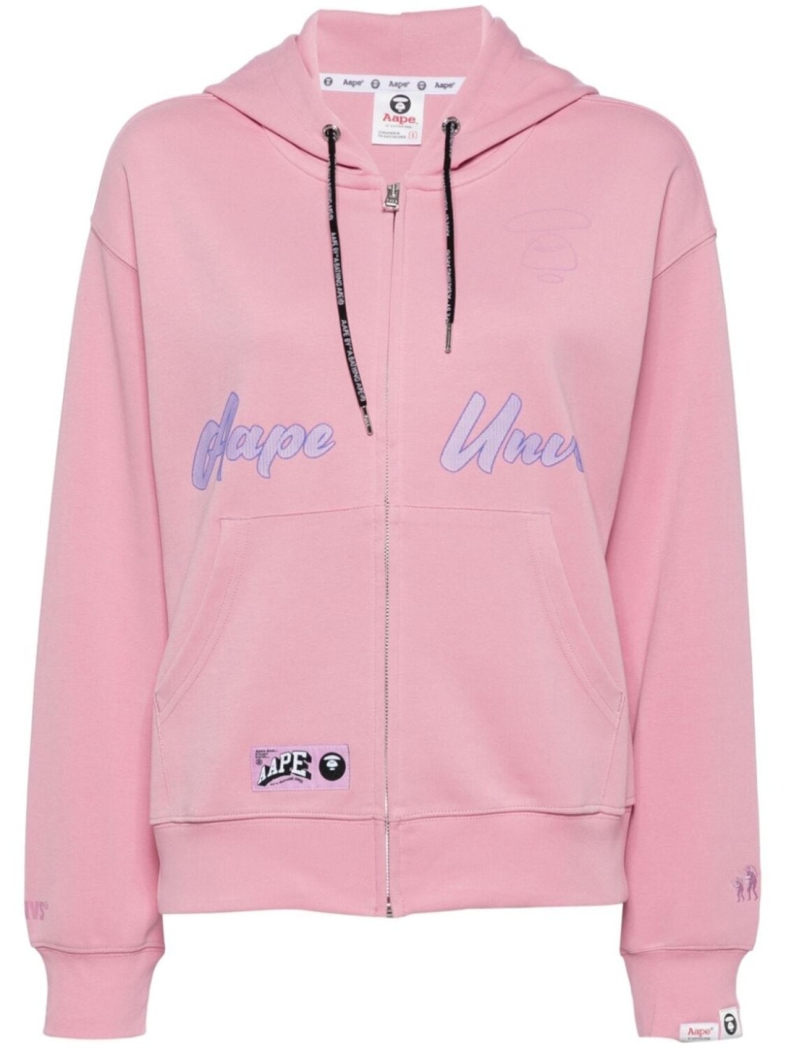 

AAPE BY *A BATHING APE куртка на молнии с логотипом, розовый