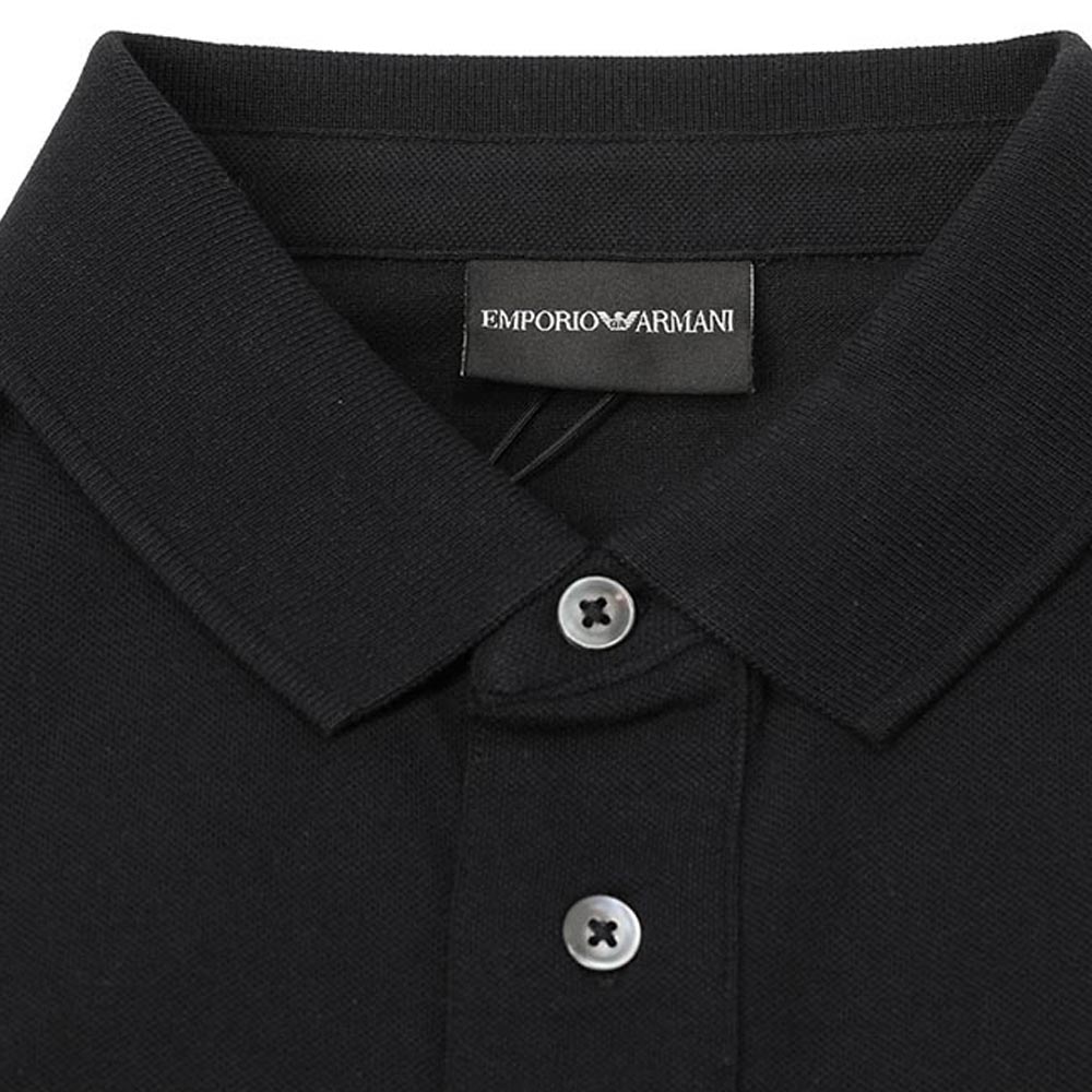 Футболка поло мужская черно-белая EMPORIO ARMANI, мультиколор — фото 4