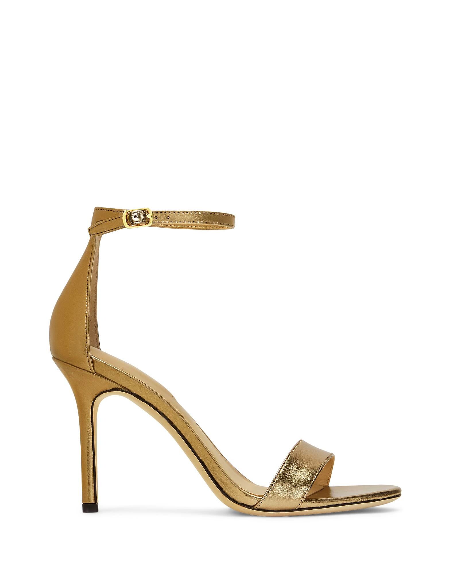 Сандалии Allie Metallic Nappa Leather Sandal Ralph Lauren, золотой