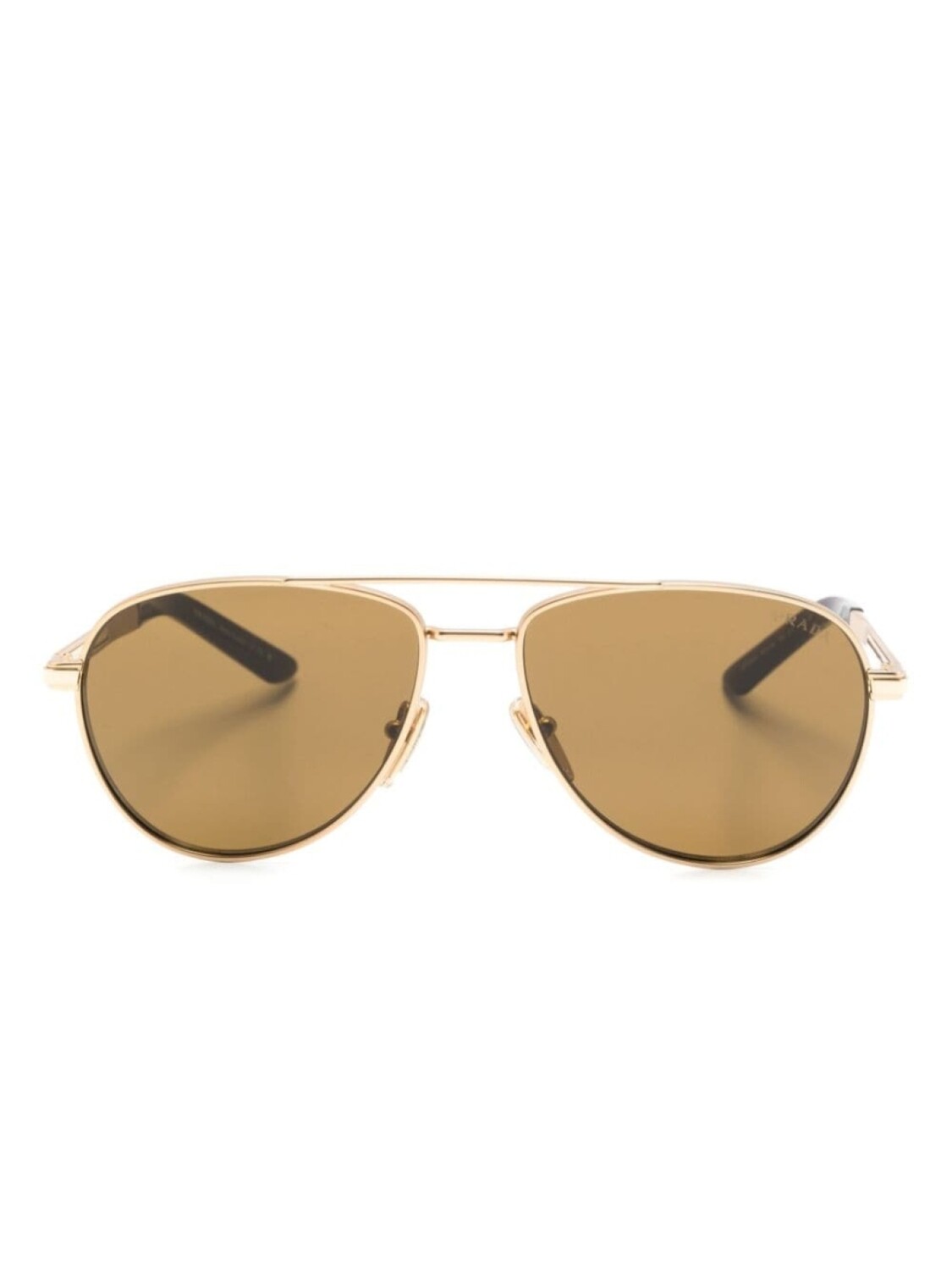 

Prada Eyewear солнцезащитные очки-пилоты с логотипом, золотистый