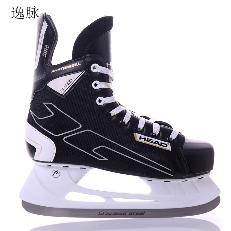 

HEAD Коньки Pinyue New Ice Skates, лезвия для фигурного катания, черные и золотые S180, размер 46