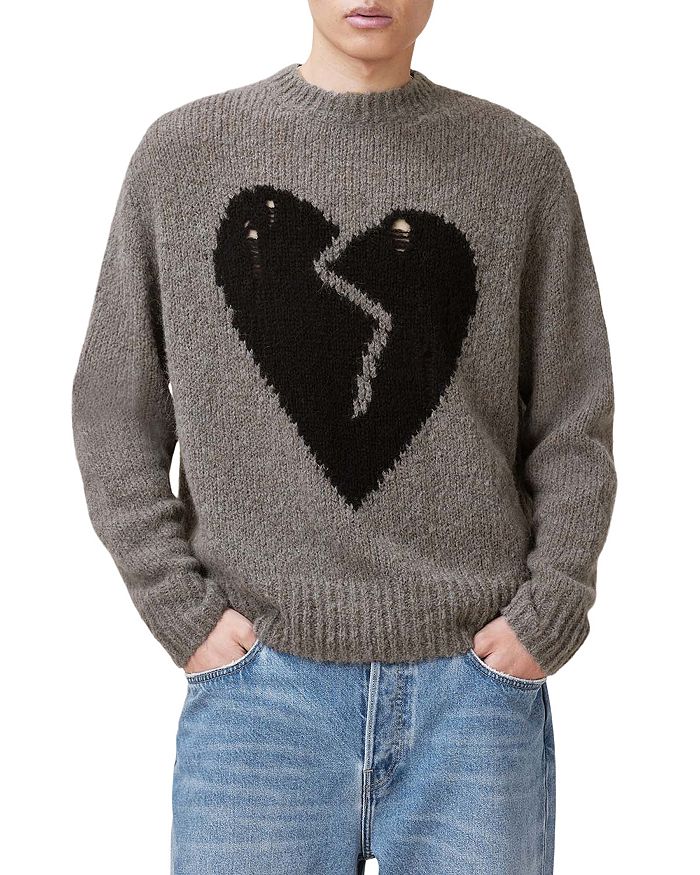 

Свитер с круглым вырезом Luvheart ALLSAINTS, серый