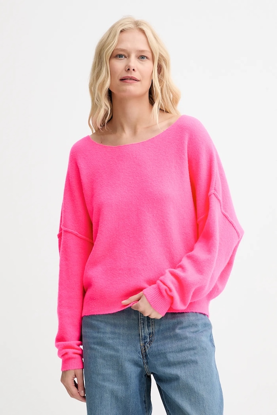 

Свитер с добавлением шерсти Pull ML с круглым вырезом American Vintage, розовый