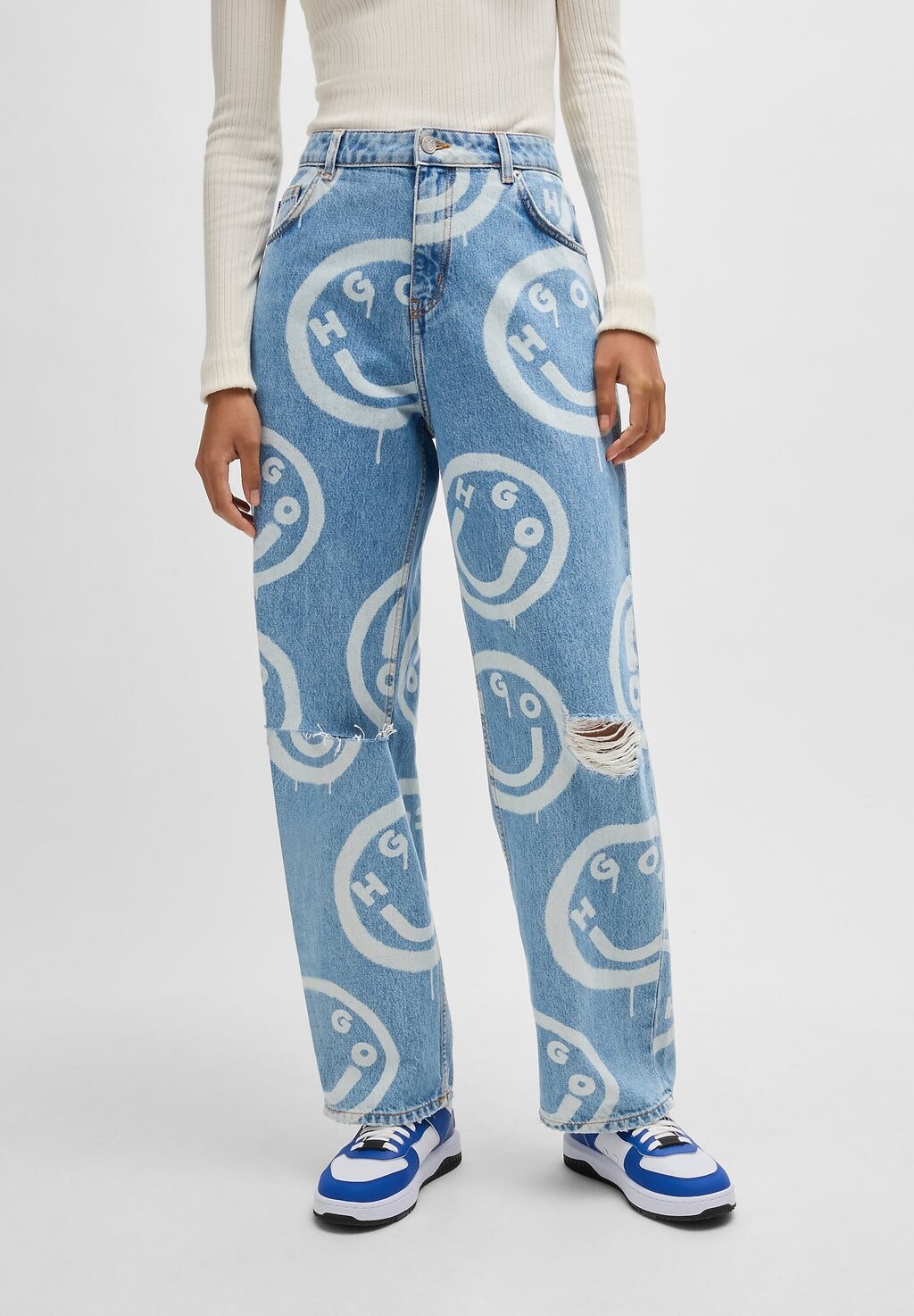 

Джинсы свободного кроя GETARA HUGO, мультиколор