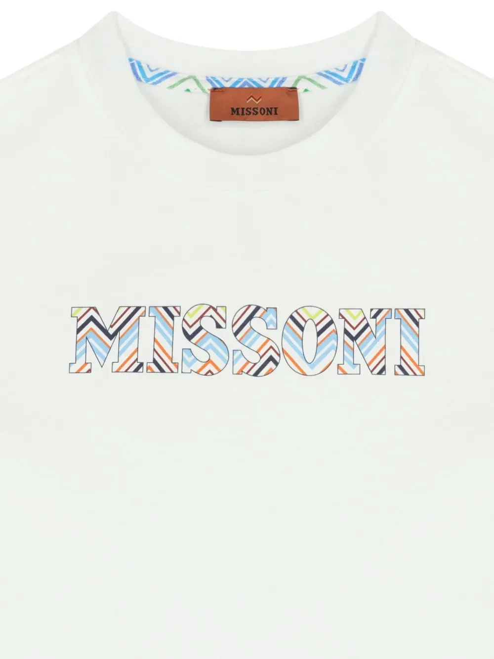 Футболка с узором и логотипом Missoni Kids, белый — фото 3