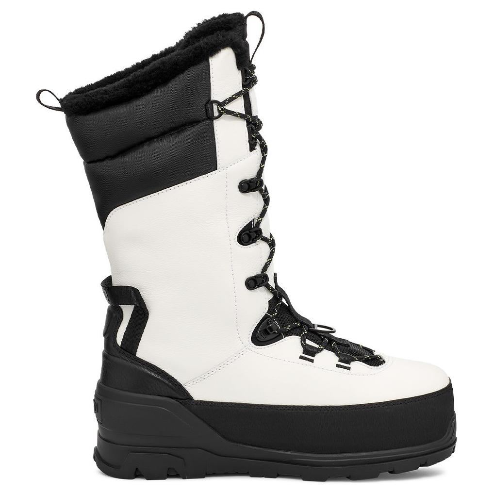 Сапоги высокие UGG до колена, белый / черный — фото 3