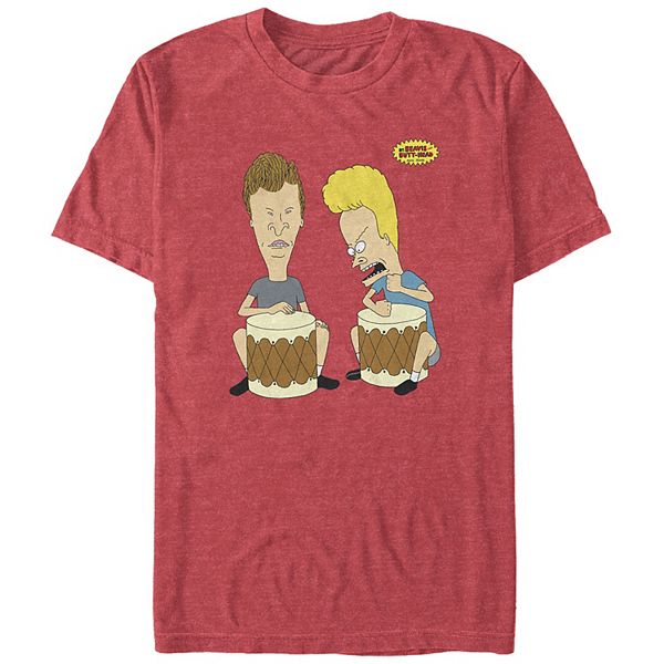 

Футболка с принтом Big & tall Beavis and Butthead, играющие на бонго Licensed Character