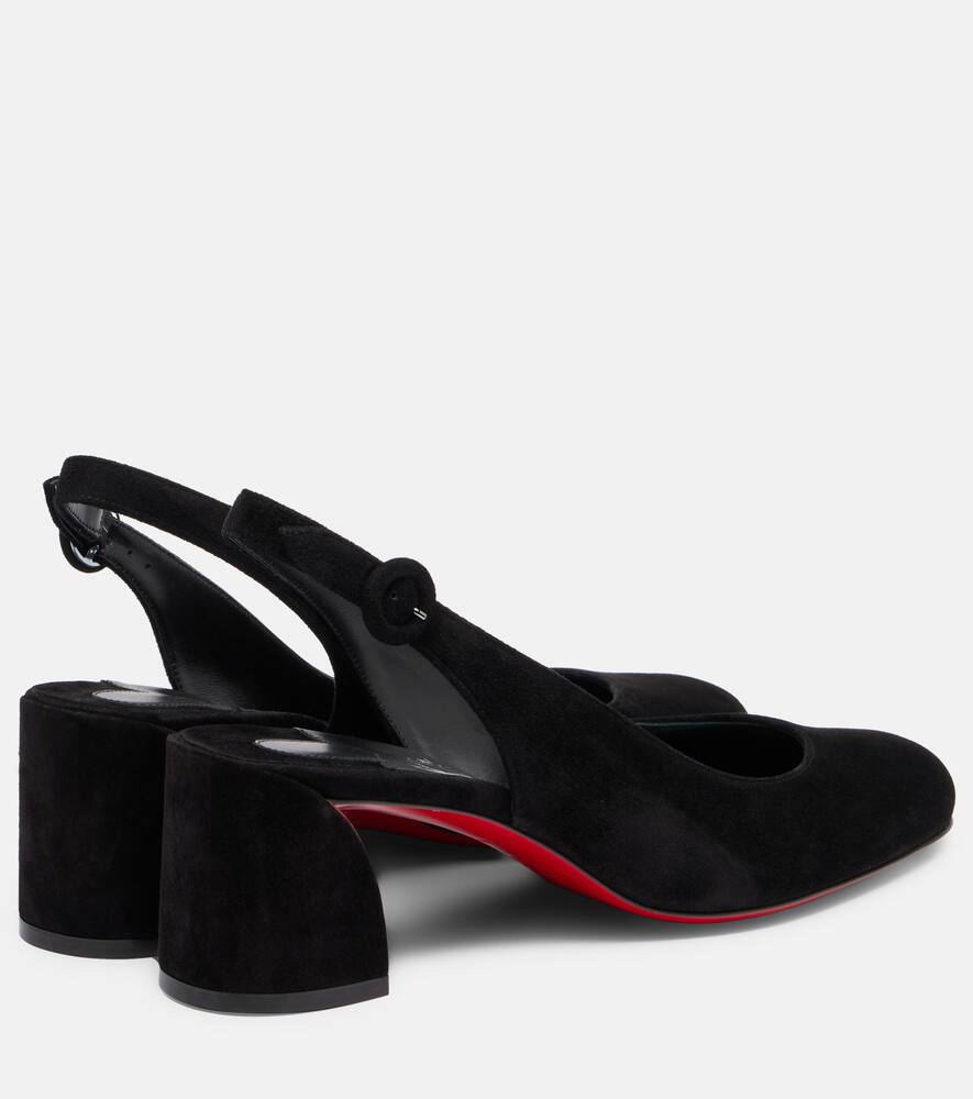 Туфли-лодочки So Jane 55 на тонкой ремешке из замши Christian Louboutin, Black/Lin Black — фото 2