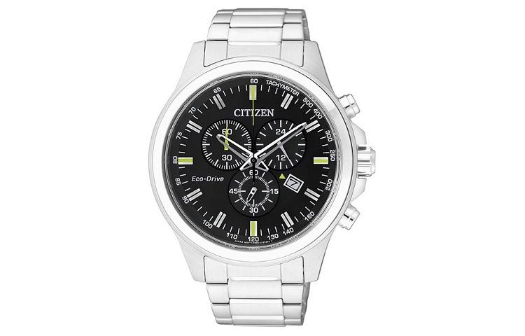 

CITIZEN Часы Ecology Drive Collection Solar Quartz Movement Stainless Steel Strap Watch Men's Watch Black Dial, Silver