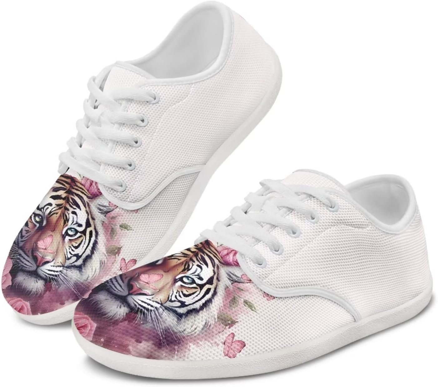 

Мужские спортивные туфли Chaqlin с животным принтом, низкие кеды, модные классические шнуровки, дышащие теннисные туфли, Tiger Roses