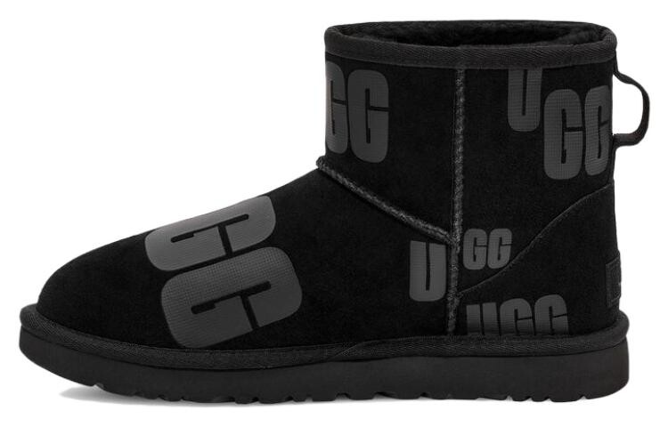 Угги женские UGG Classic Mini Scatter Graphic, черный / серый