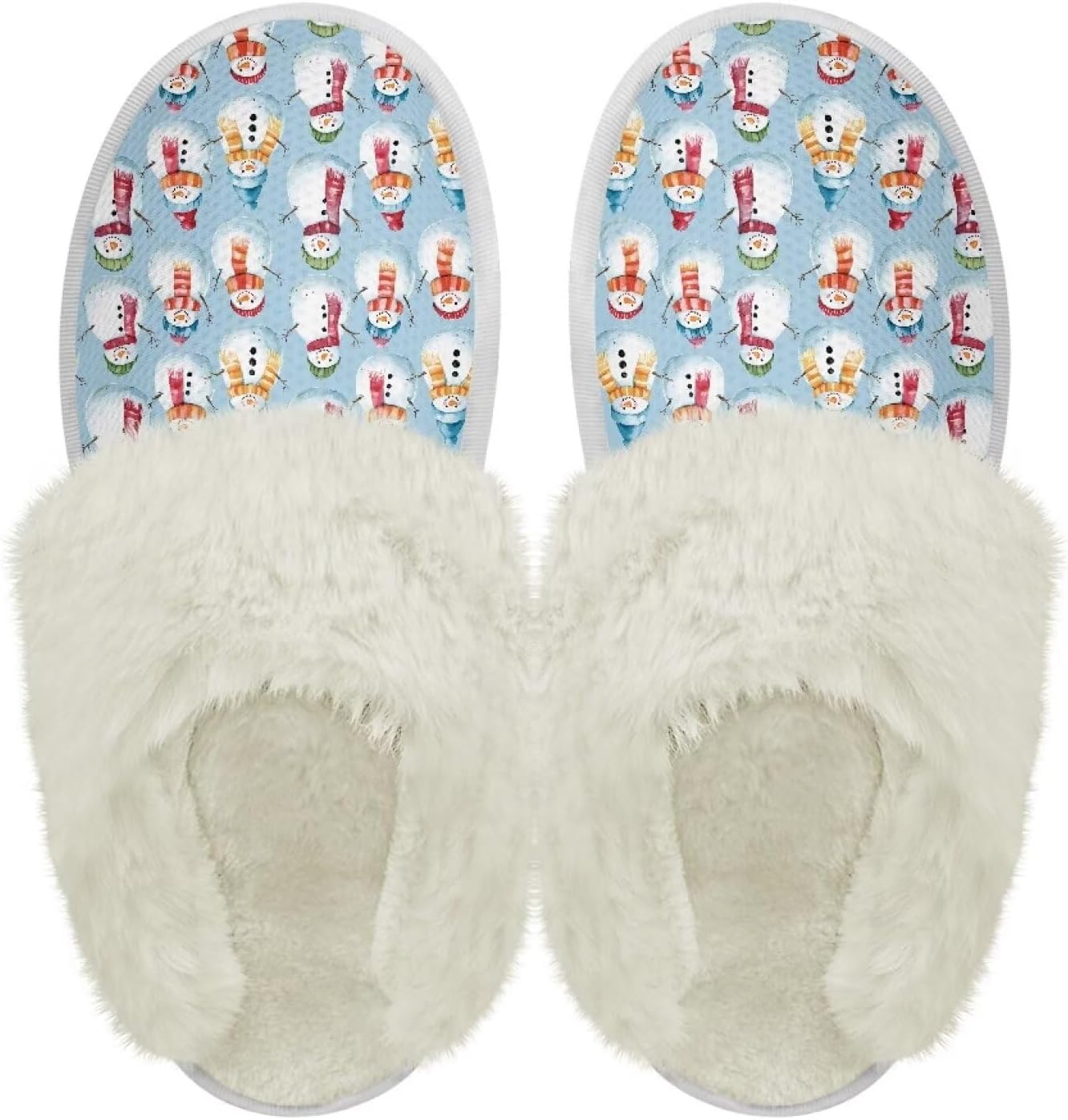 

Хлопковые тапочки PJHEQOXE с пушистыми краями, домашние тапочки для дома и улицы, хлопковые тапочки унисекс, синий