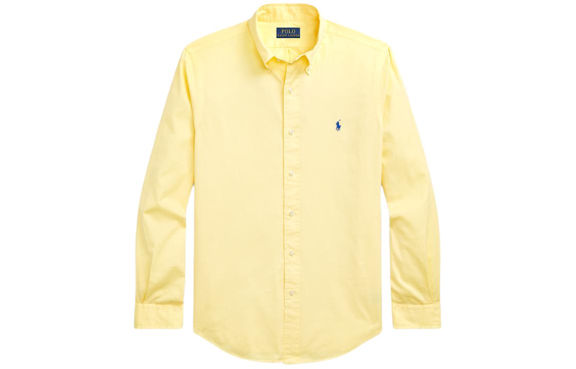 

Льняная рубашка Polo Ralph Lauren, желтый
