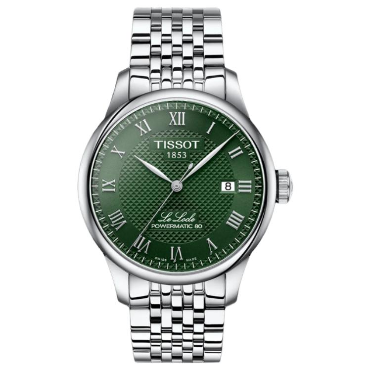 

TISSOT Часы Men's Le Locle Collection Watch, Green Dial