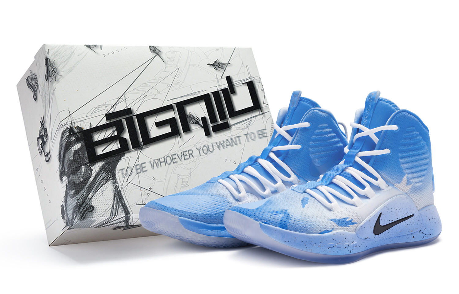 

Баскетбольные кроссовки Hyperdunk X мужские высокие белые Nike