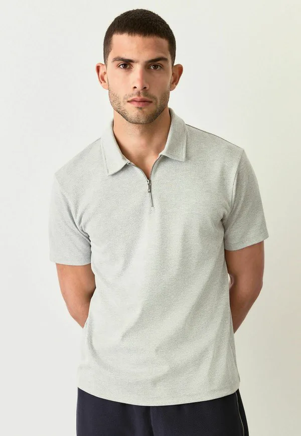 

Рубашка поло классического кроя с традиционным узором Next, Grey
