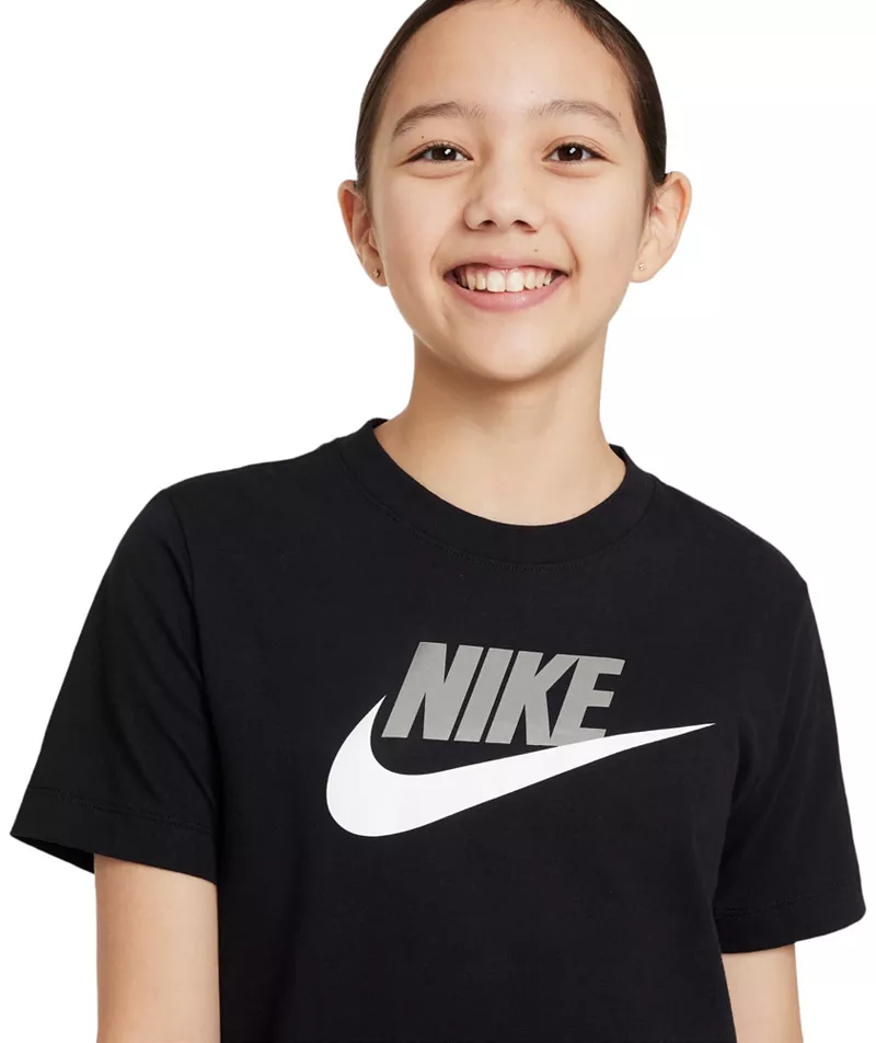 Детская футболка Sportswear Futura с логотипом Nike, черный — фото 3