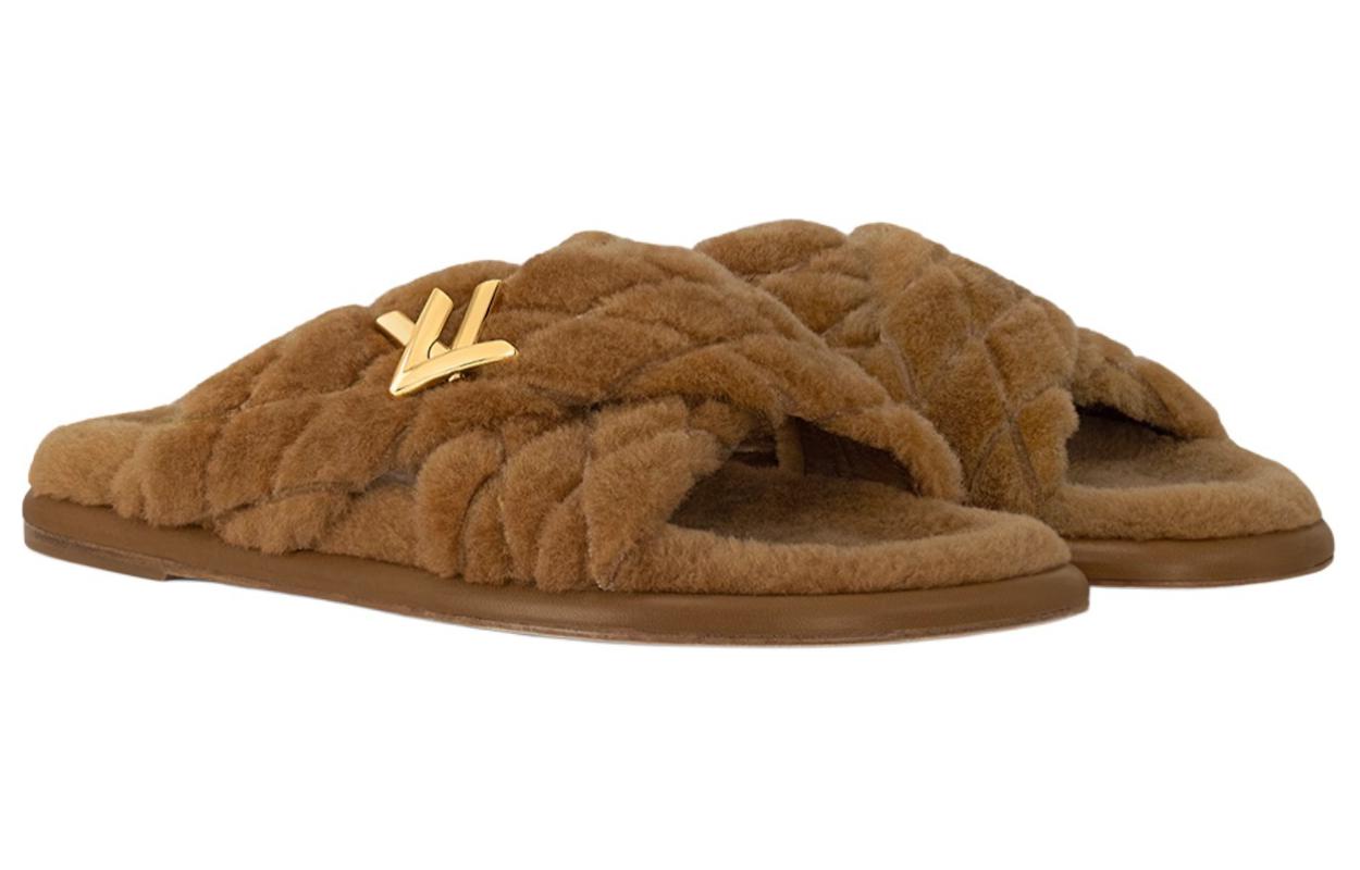 Бирюзовые шлепанцы Bliss Slide женские коричневые LOUIS VUITTON — фото 3