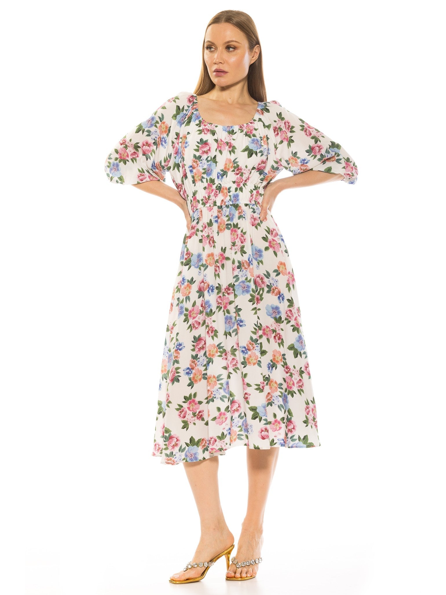 

Платье Эмили с круглым вырезом ALEXIA ADMOR, цвет ivory floral