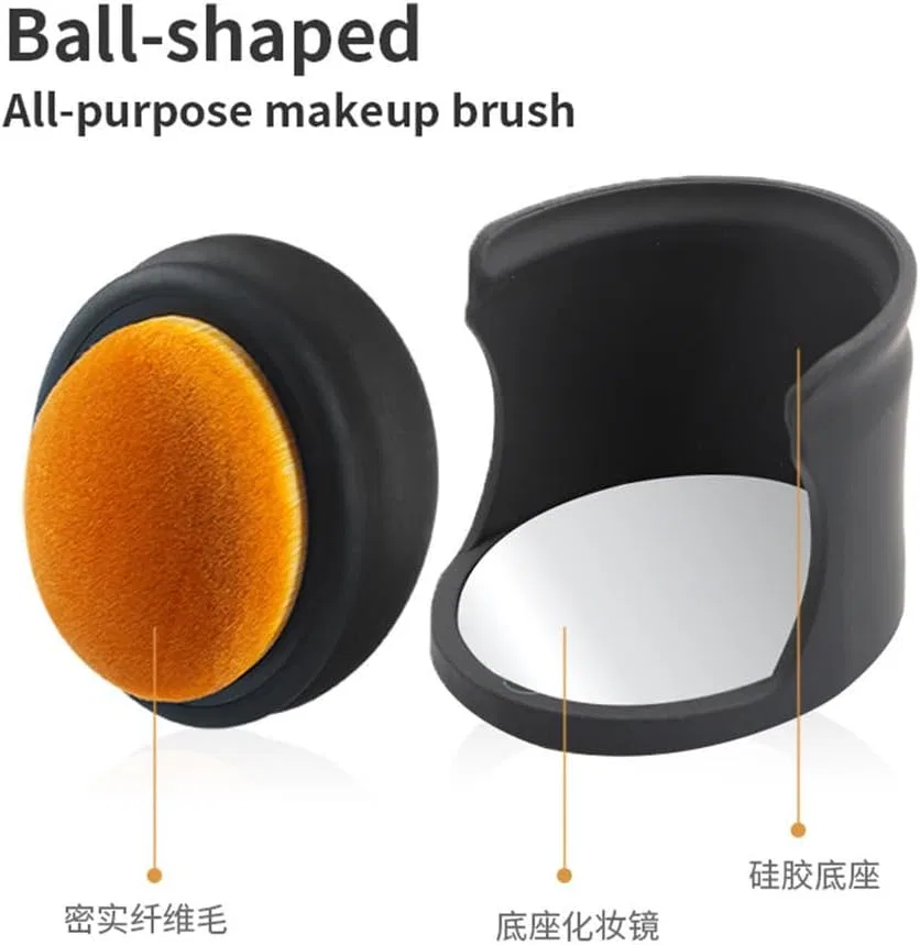 Кисть для тонального крема Magic Egg Foundation Brush, черная, 4.5x5.5 см — фото 3