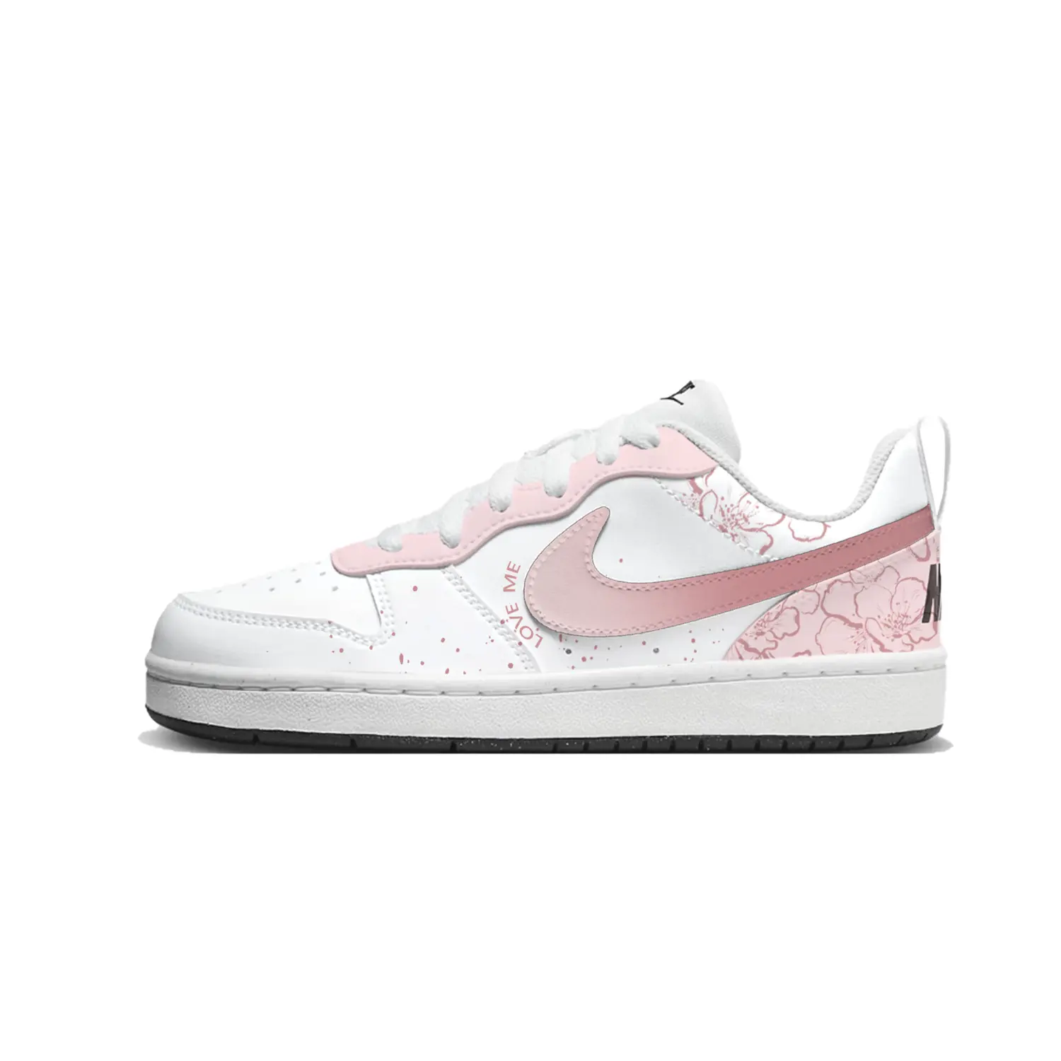 

Nike Кроссовки для скейтбординга Court Borough Hana Season Story Breathable низкие White Pink детские