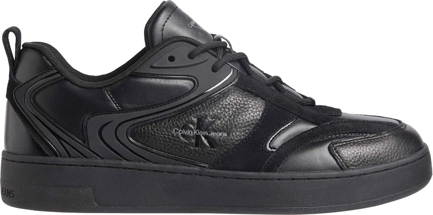 Кроссовки Calvin Klein Herren Cupsole Basket Hybrid Schuhe, Black Triple Black