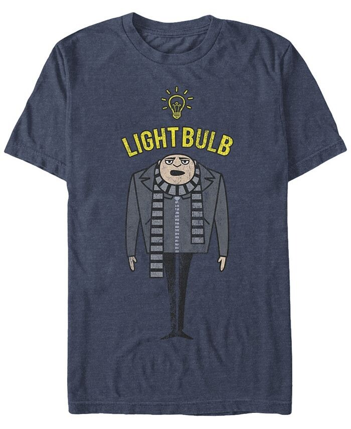 

Мужская футболка с короткими рукавами Minions Gru Light Bulb Fifth Sun, синий