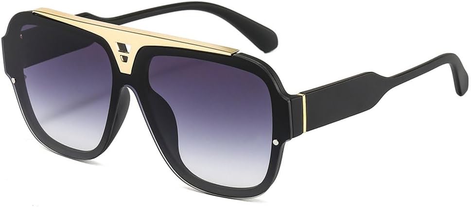 

MUTYNE Модные винтажные солнцезащитные очки в крупной оправе для женщин и мужчин, роскошные, популярные, для путешествий, женские солнцезащитные очки UV400, Black Gray