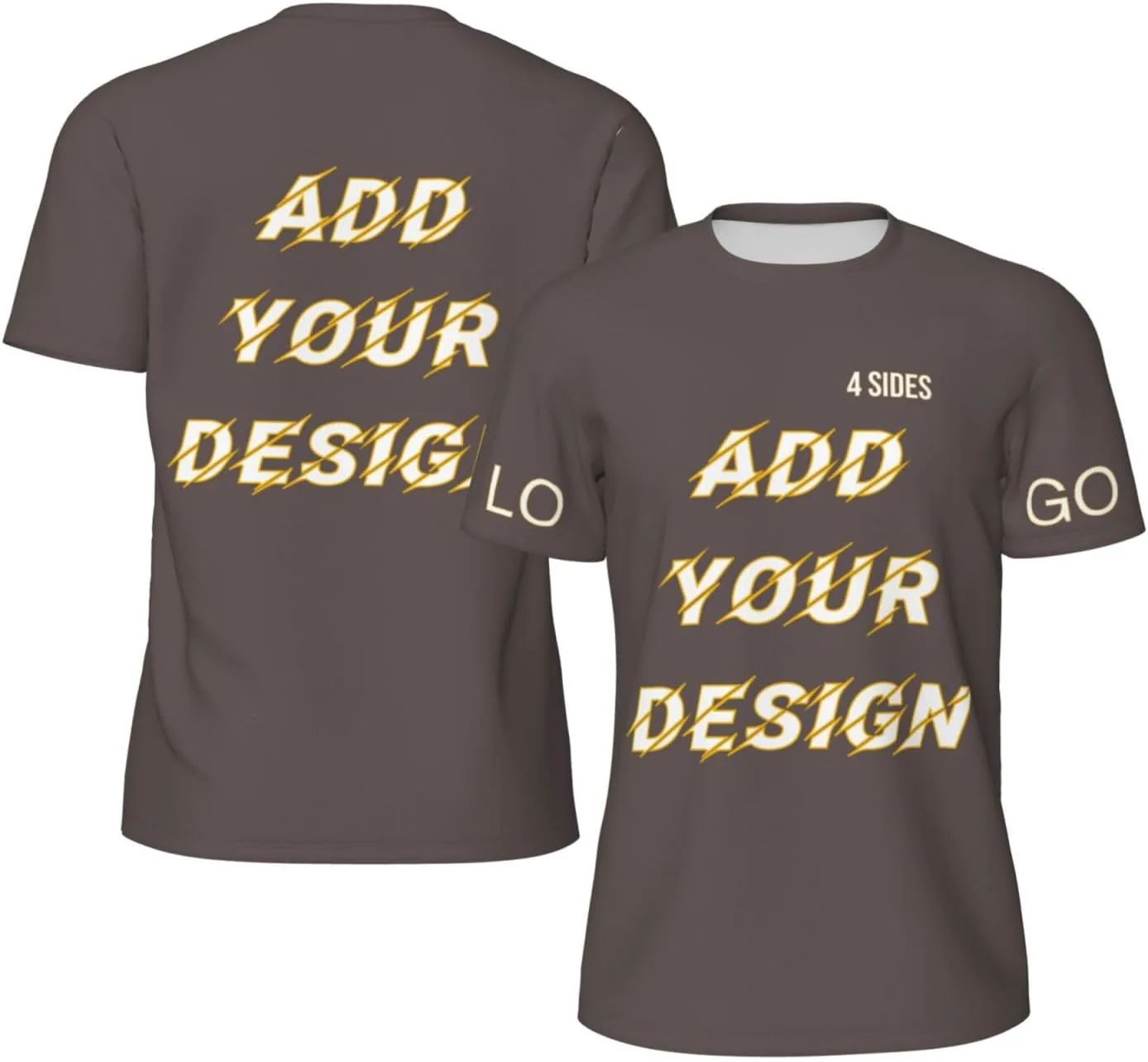 

Футболка мужская Custom T Shirts с принтом на 4 сторонах