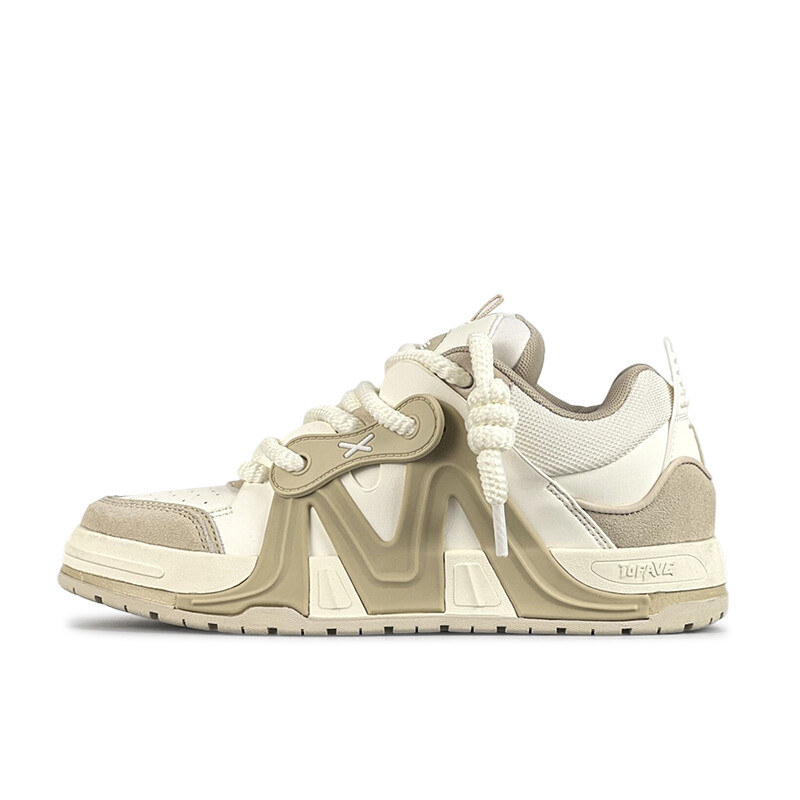 

Кроссовки TOFAVE Skateboarding Shoes Unisex Low-top White, цвет Milk oats