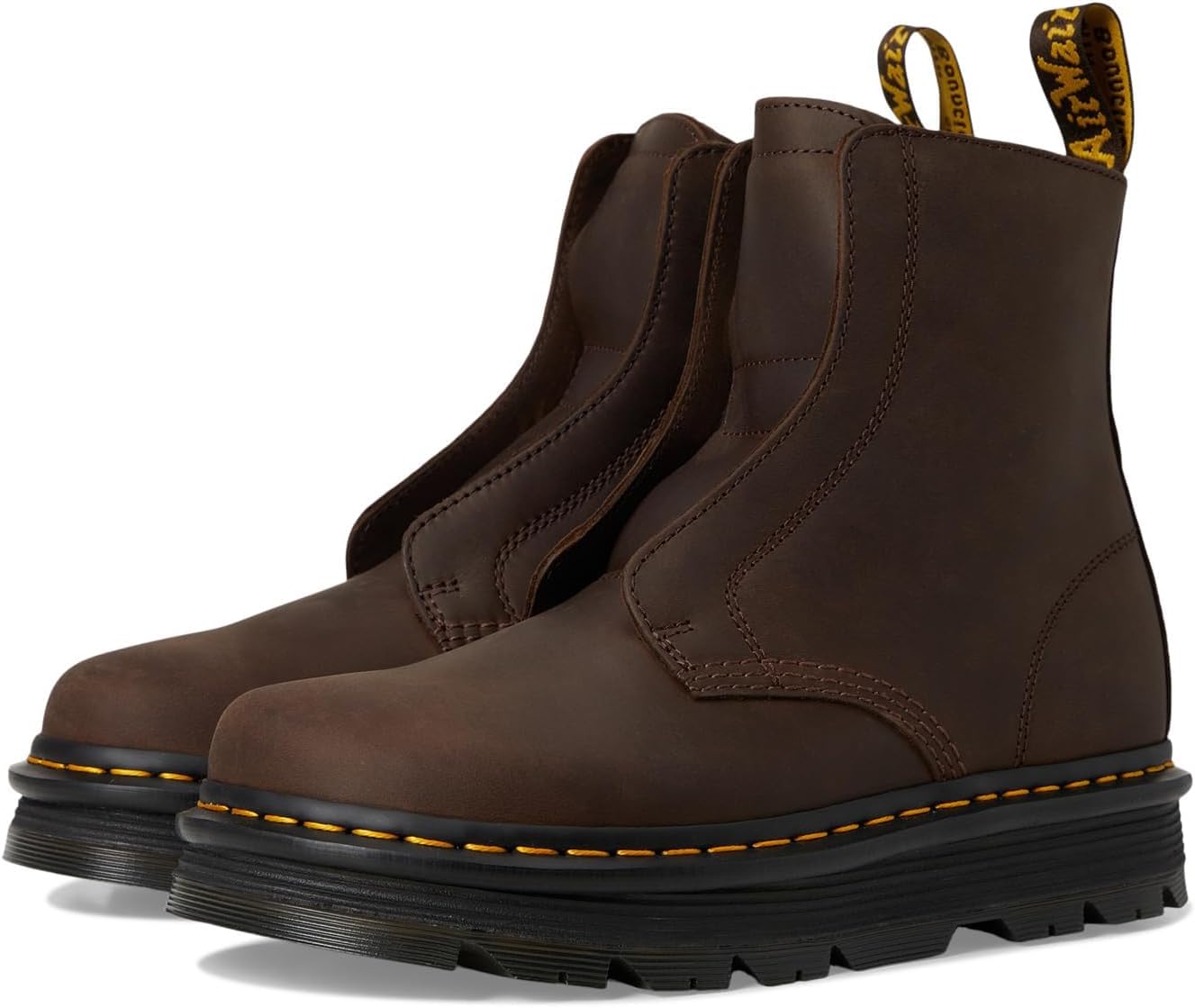 

Ботинки Dr. Martens Zebzag без шнурков, унисекс для взрослых, темно-коричневый