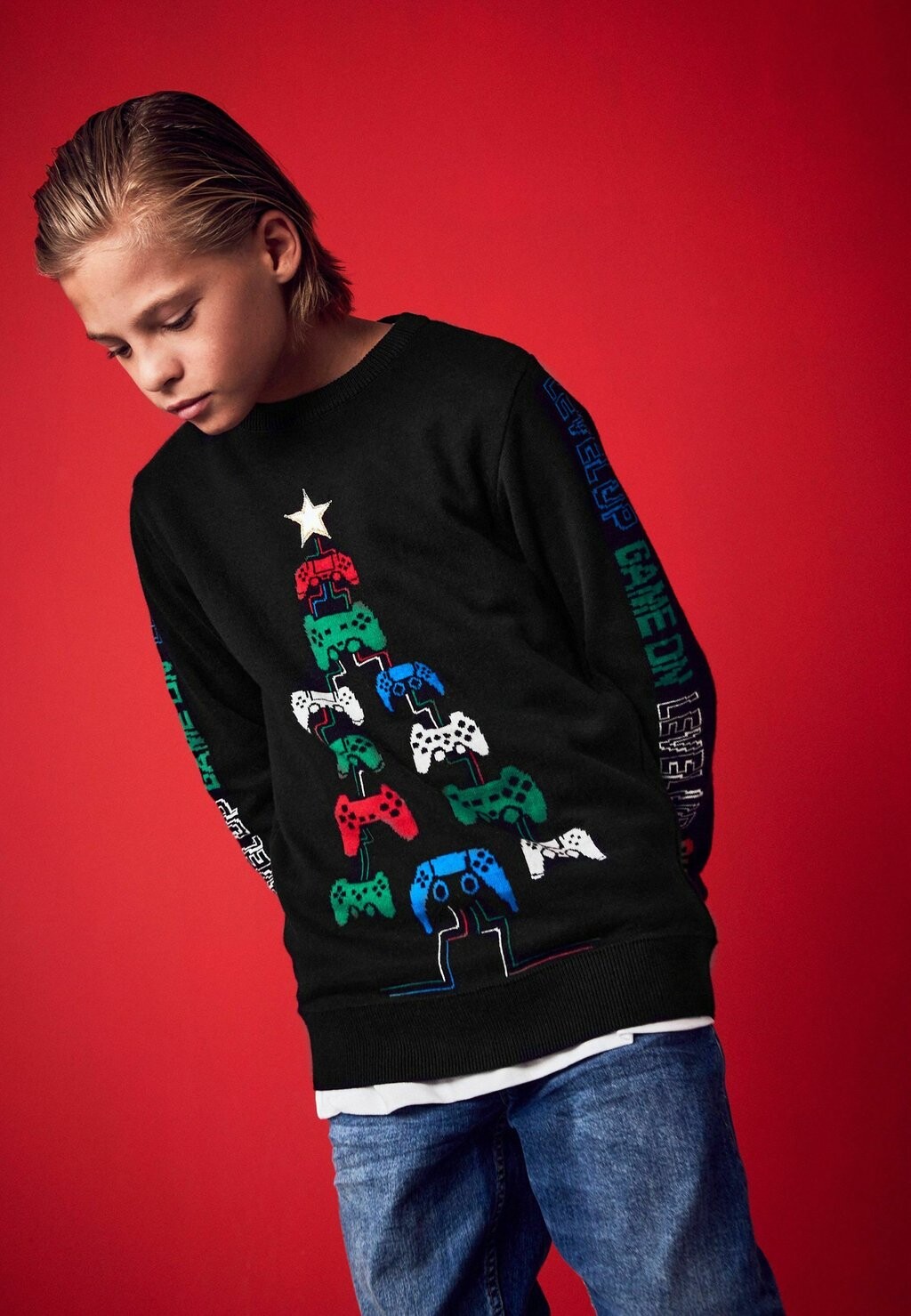

Вязаный свитер CHRISTMAS Next, цвет black gaming tree