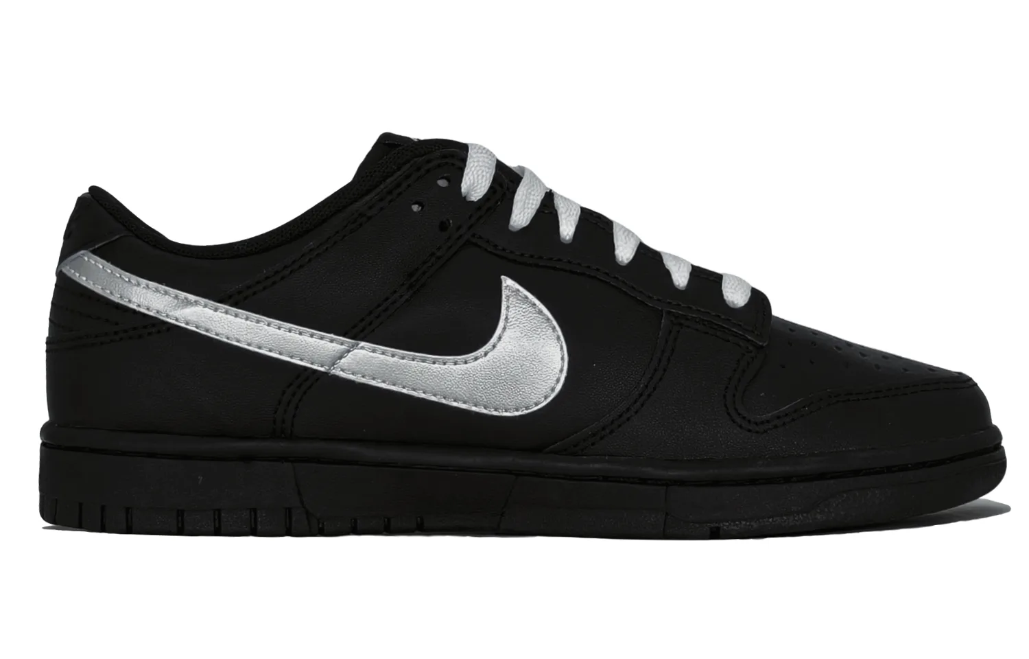 Nike Dunk Black Knight Abrasion Resistant Low top Skateboard Shoes Unisex Black Silver — фото 3