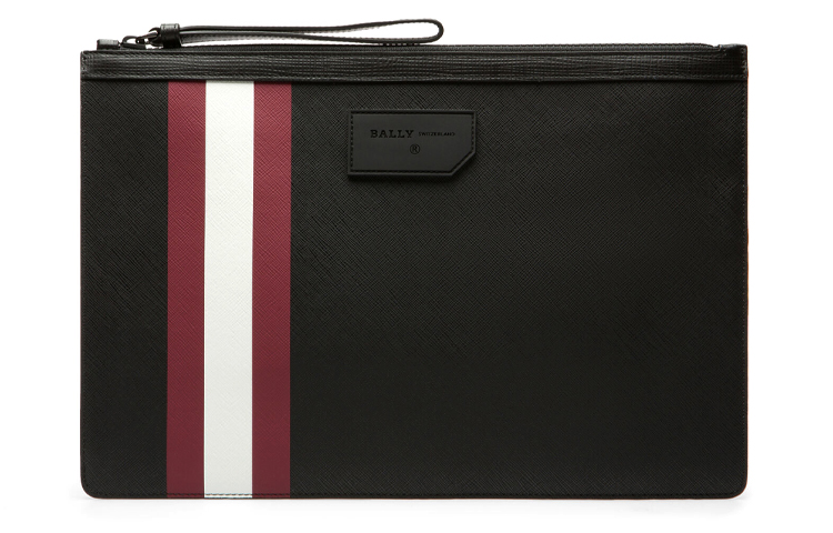 

BOLLIS Кожаный кошелек для монет, клатч мужской черный BALLY