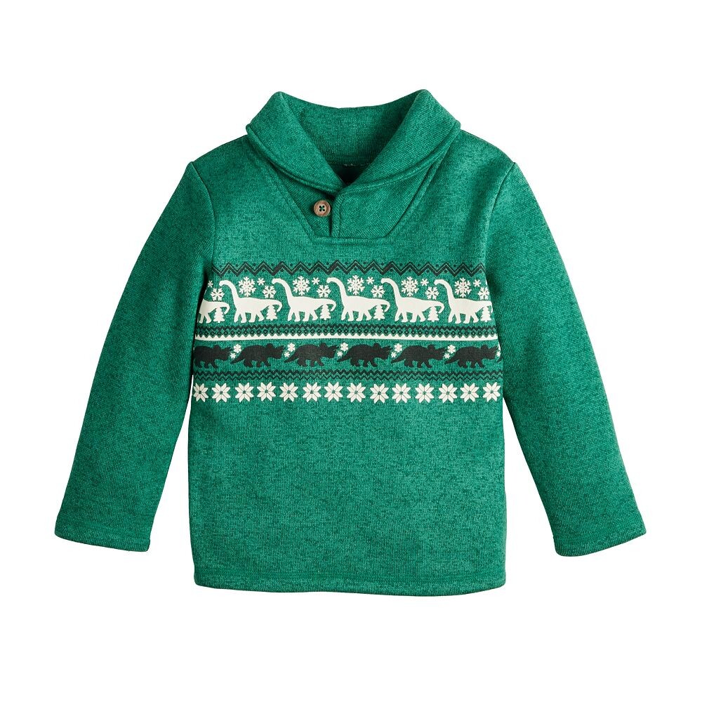 

Флисовая толстовка с шалевым воротником Jumping Beans для мальчиков и малышей Jumping Beans, цвет Dino Fairisle