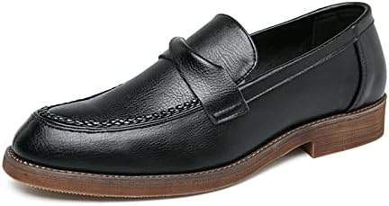 

Мужские классические пенни-лоферы, классические деловые повседневные британские кожаные туфли без шнурков Devilangel, черный