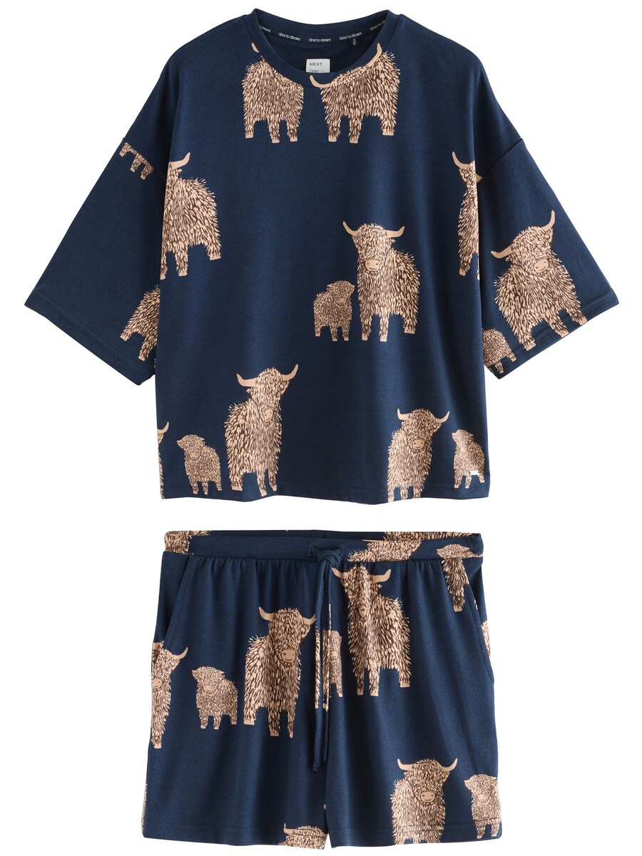 

Короткий пижамный комплект Next, темно-синий